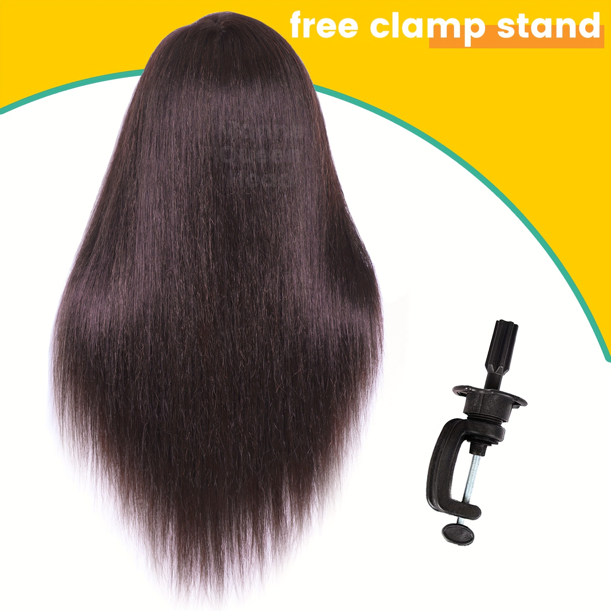 Mannequin Head with Hair 70% Real Human Hair 26-28'' Cosmetology Mannequin  Head for Styling Practice on Braiding Manikin Head with Clamp Stand and