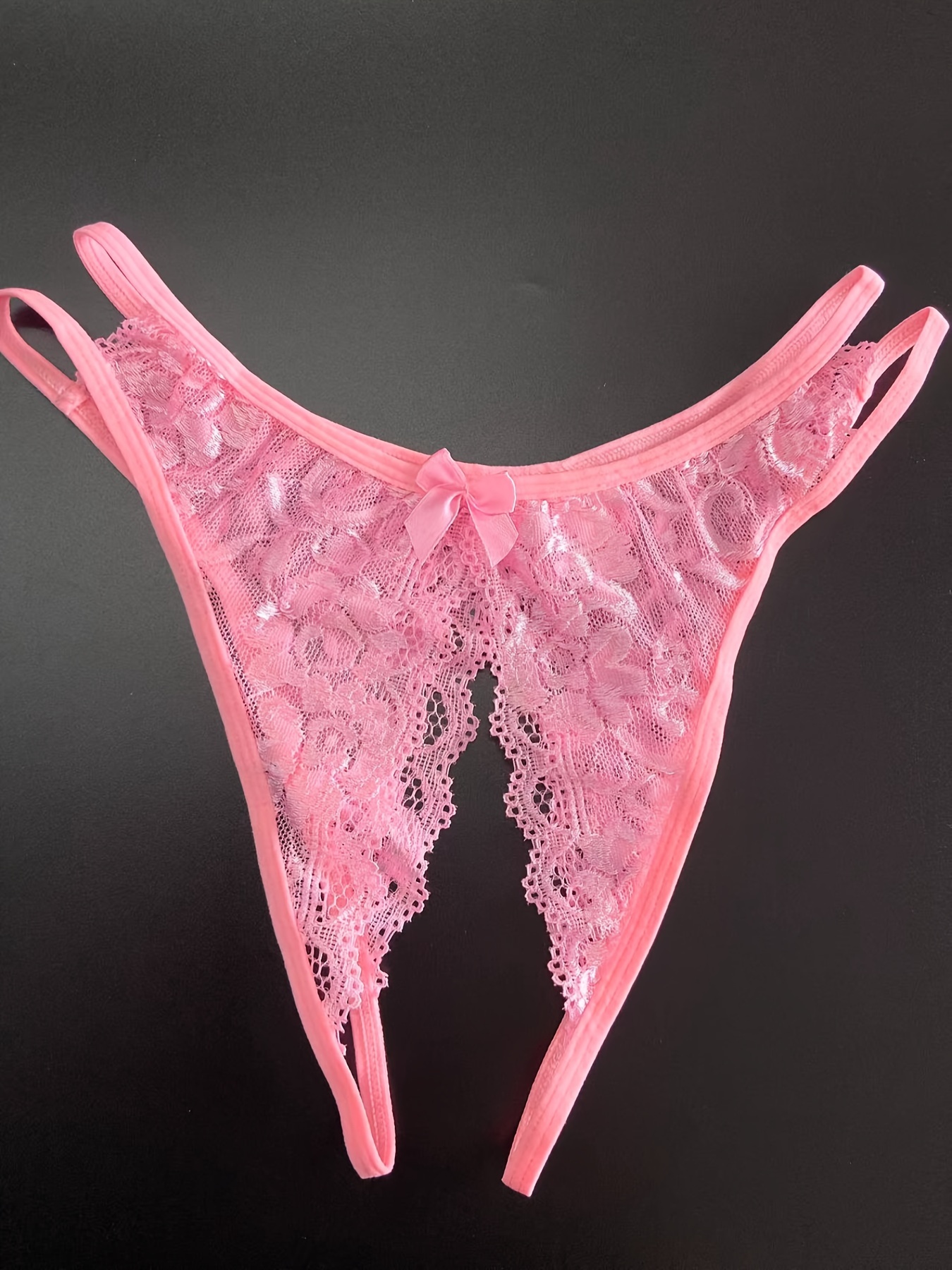 Sexy Lace Briefs Hollow Out Women Panties Sexy Open Bottom Crochet