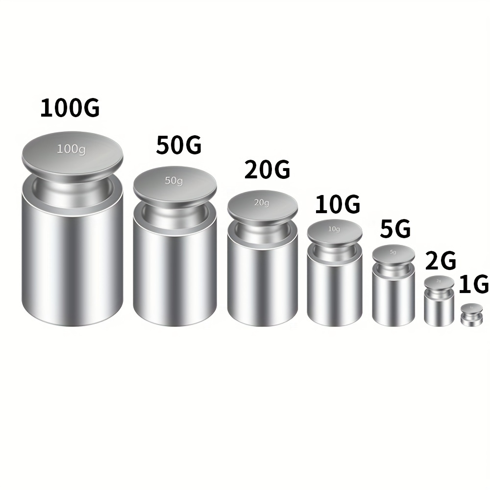 7 PCS Calibration Weights, Scale Weight Set 1g 2g 5g 10g 20g 50g 100g,  Carbon Steel Small Weight for Digital Scale, Gram Scale Balance, Jewelry  Scale