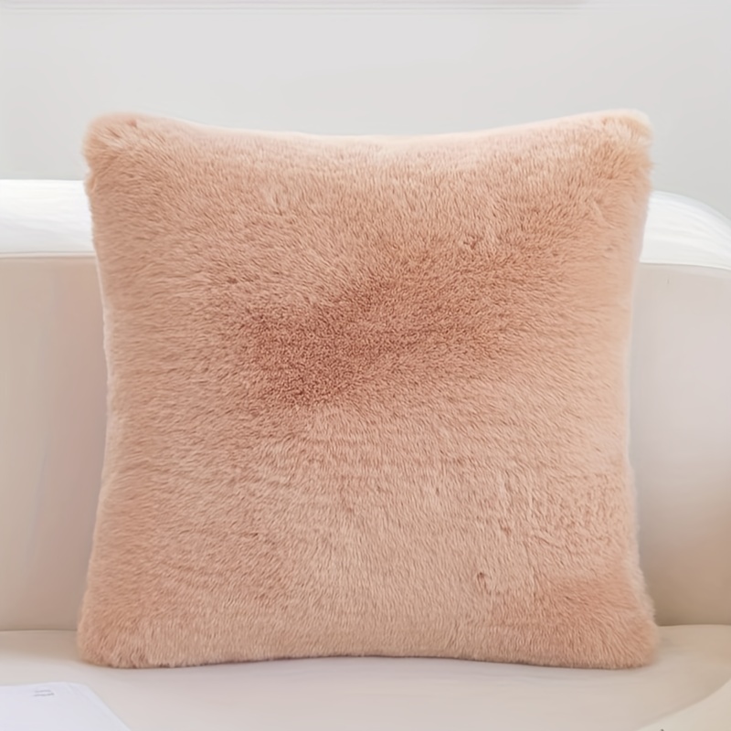 Decorative Pillows Pink Fluffy  Cushion Cover Decorative Fur - 1pc 50 50cm  Cushions - Aliexpress