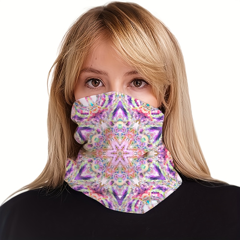 Neck Strap Mask, Elastic Tube Scarf, Psychedelic Rainbow Artwork, Cool  Holiday Design, Cycling Mask, Outdoor Running And Mountaineering Mask