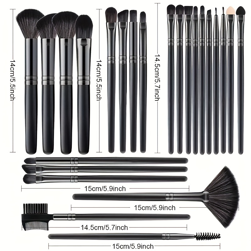 Complete Makeup Brush Kit 27 Pcs Black