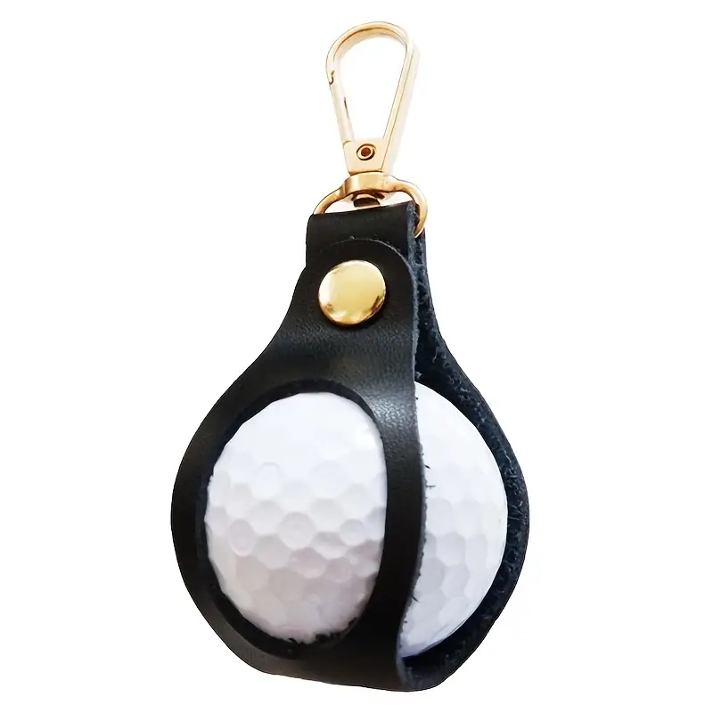 Golf Bag Hollow Single Golf Ball Holder Pu Leather Golf Ball - Temu