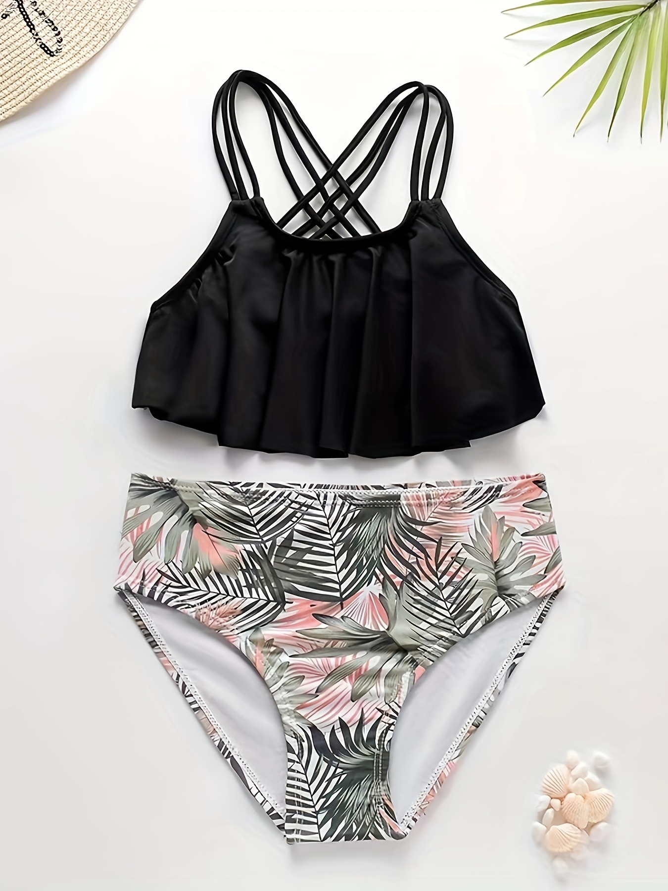 Bikini Swimsuits Set Swimwear Bathing Suit Sets Abstract White