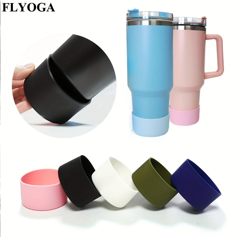 FLYOGA 1pc Silicone Cup Boot For Trek 40Oz Tumbler With Handle, Protective  Water Bottle Bottom Sleeve, Cup Accessories