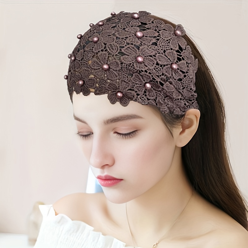 floral lace headband flat headband elegant women hair accessory –