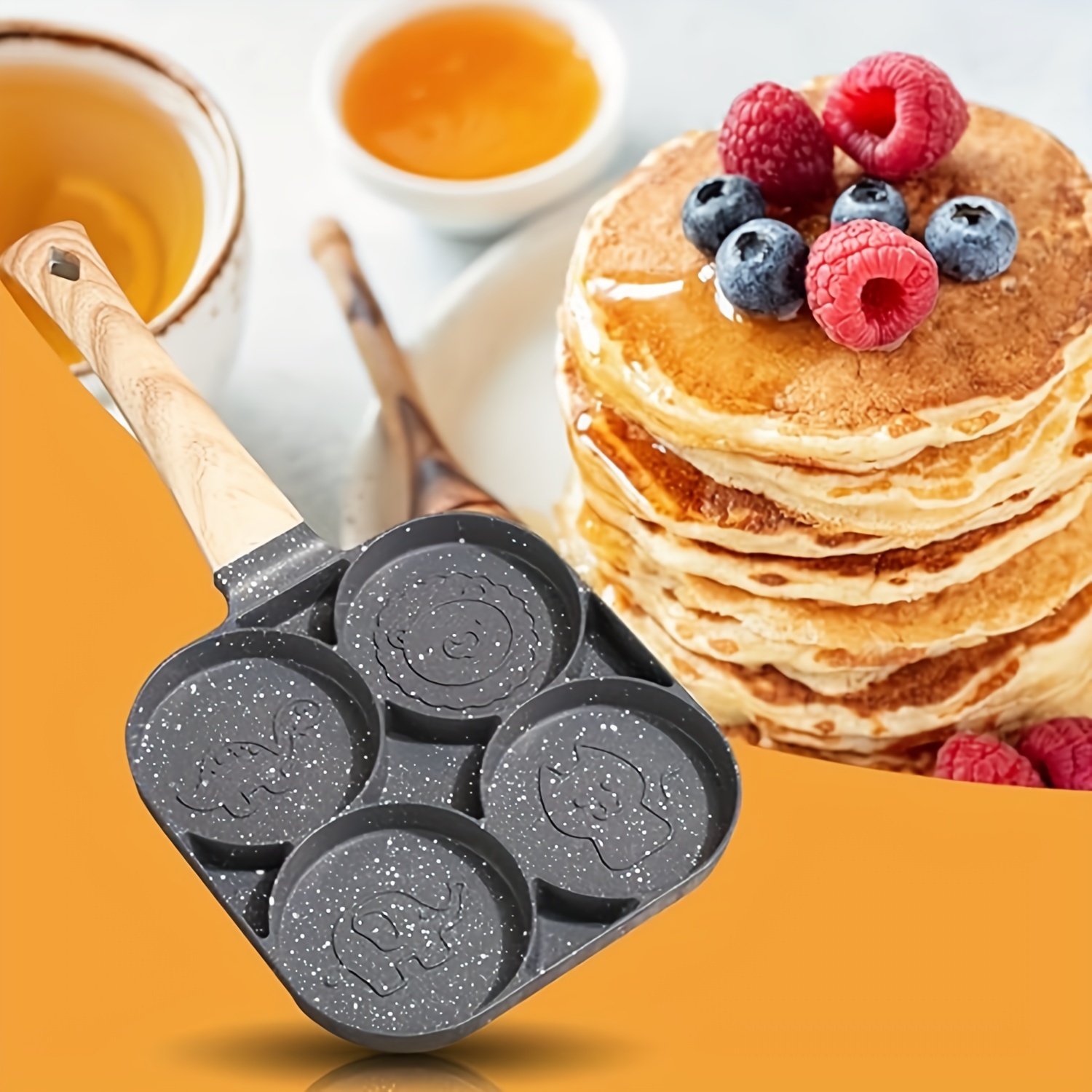 4/7 Cups Pancakes Frying Pans Breakfast Egg Pan Durable Non-stick