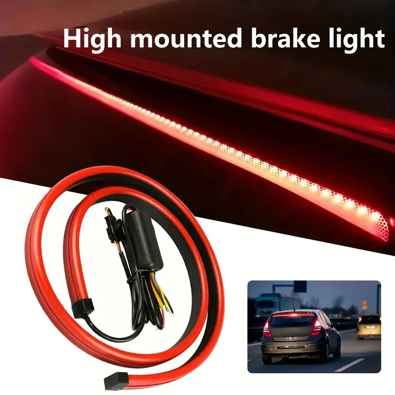 12V Auto Bremslicht modifizierte LED fließende Blinkerlaufende Rücklicht  hohe Montage Stop Driving Warning modifizierte Blinklampe Auto Flexible