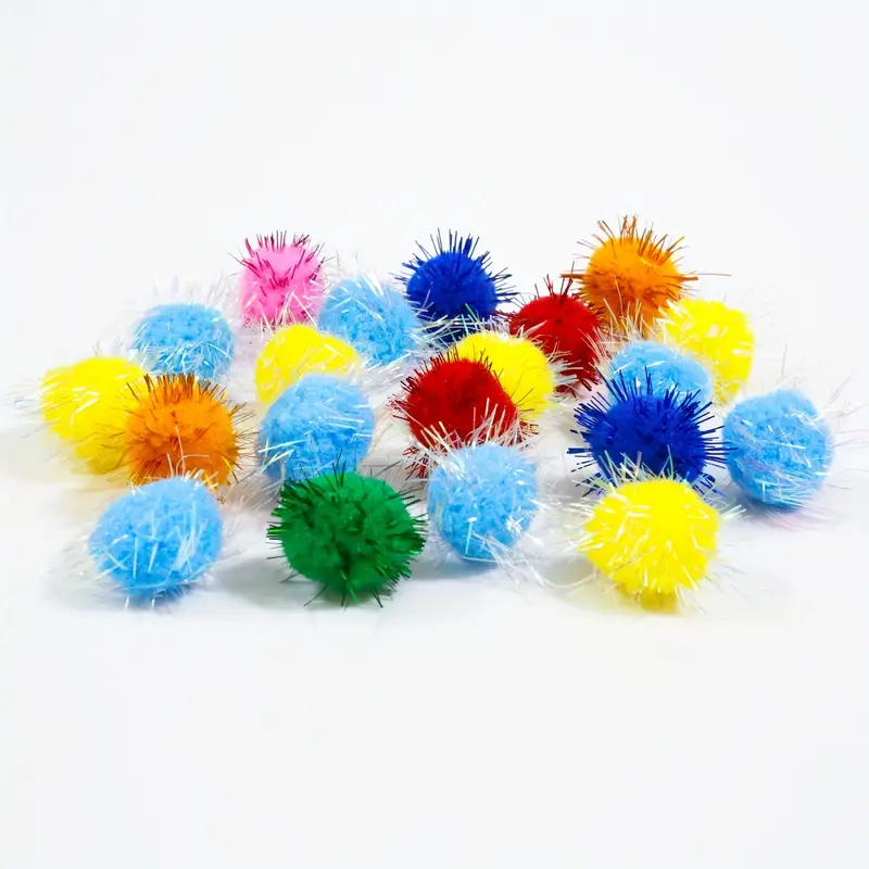 20pcs Craft Pom Poms Multicolor Bulk Pom Poms Arts And Crafts, Pompoms For  Crafts In Assorted Size- Soft And Fluffy Puff Balls,0.8inch Colors Pompoms