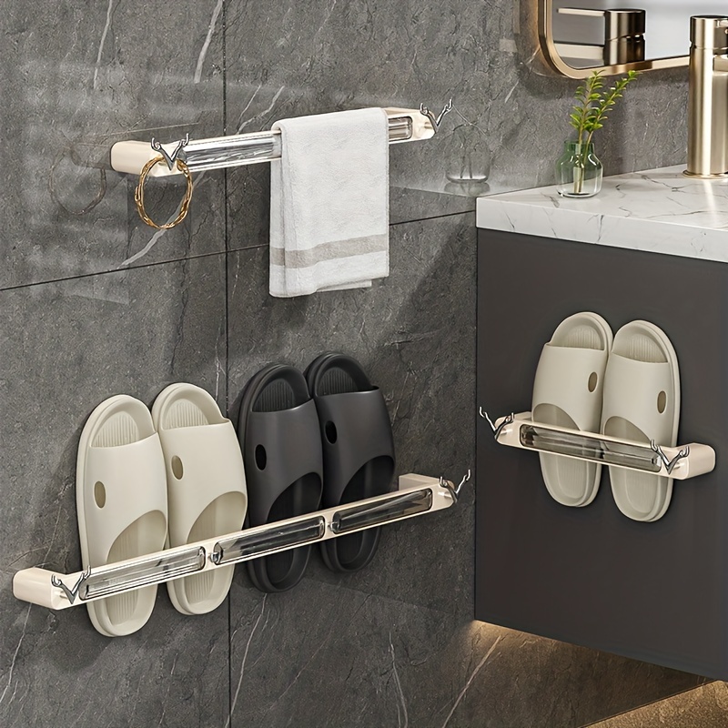 Wall-mounted Towel Rack, Bathroom Storage Rack, Bathroom Towel Storage  Organizer, Towel Holder For Bathroom Wall, Bathroom Accessories - Temu