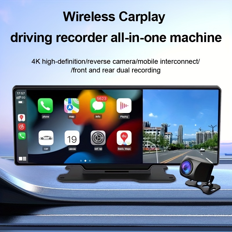 Screen Carplay Portable Car Monitor Car Dvr Recorder Support Rear