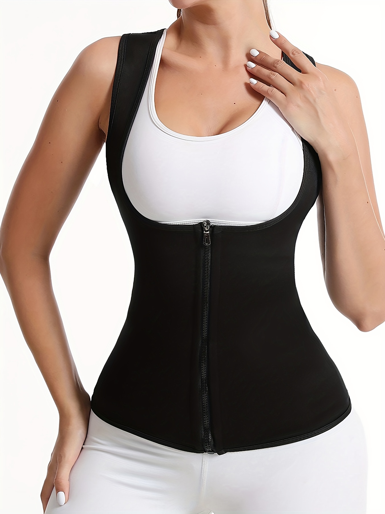 fana123 Sporty Waist Trainer Vest, Slimming Hip & Tummy Control