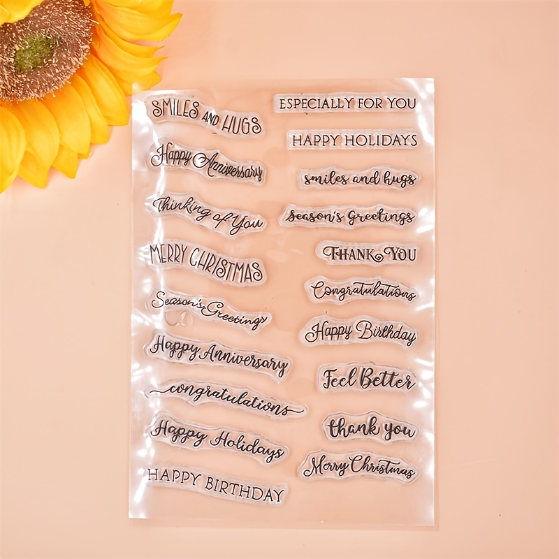 English Blessing Transparent Silicone Stamp