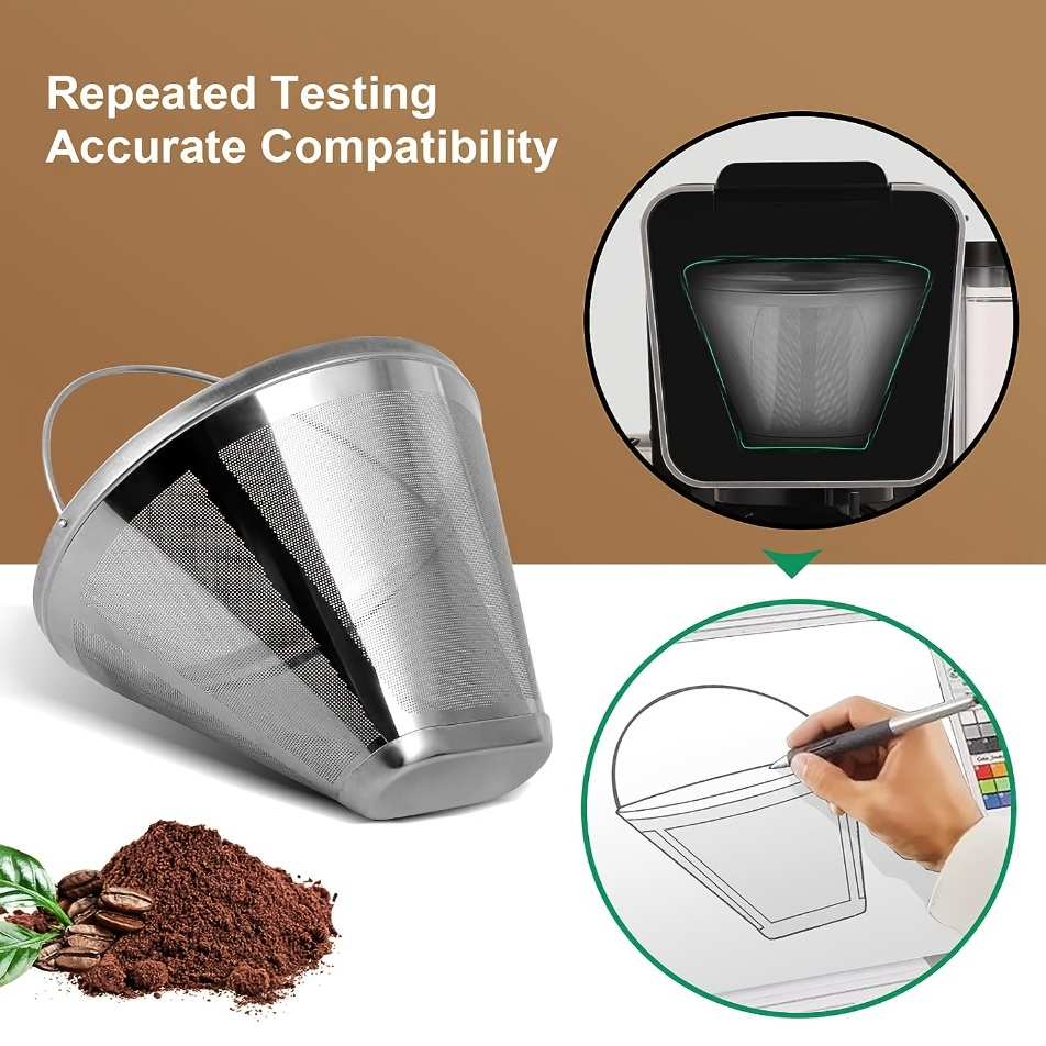 Reusable Coffee Pods, Reusable K Cups with Food Grade Stainless Steel Mesh,  6 Pack Reusable Coffee Filters Compatible with Ninja Coffee Maker CFP200