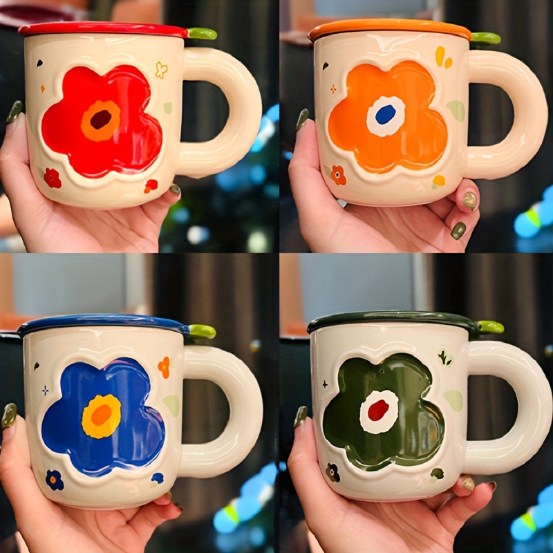  Tazas de té de café Taza de fresa Taza de café de cerámica de  dibujos animados Taza de agua Desayuno Taza de leche - : Hogar y Cocina