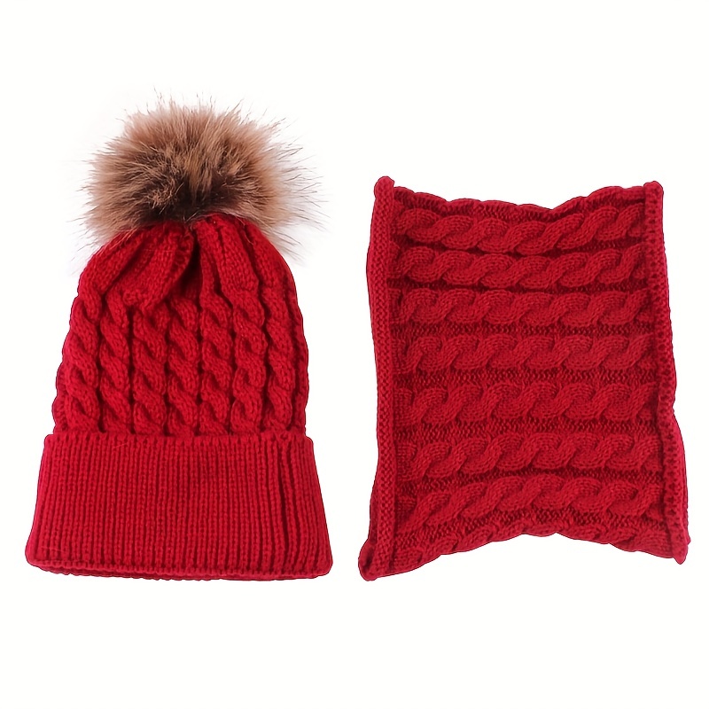 Gorro tejido de lana para bebé, gorro suave y cálido con pompón, color  caqui Qinhai, Otoño Invierno JM