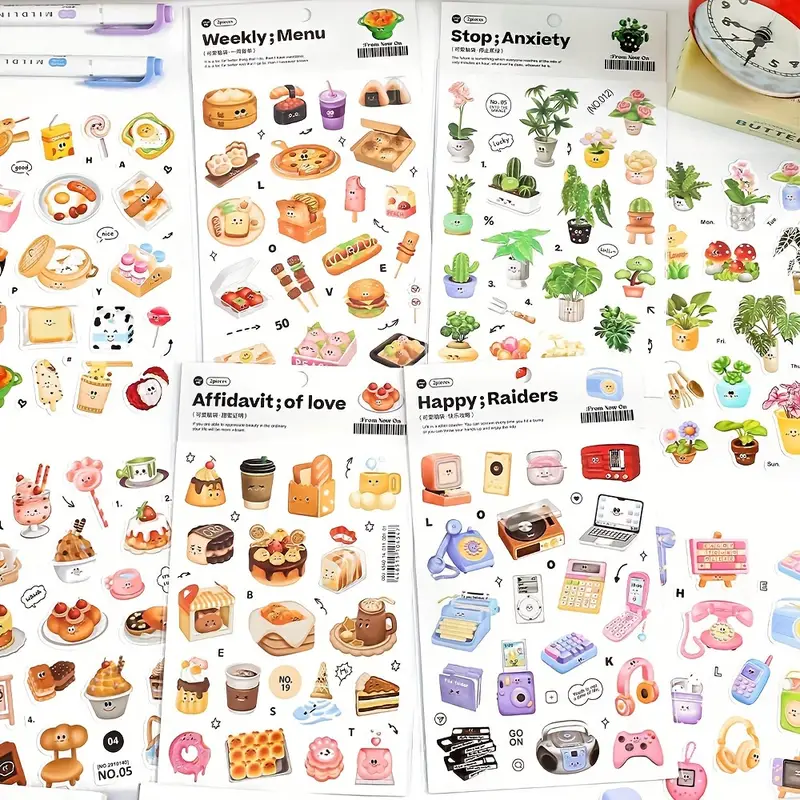 Creative Cartoon Cute Bread Stickers For Scrapbooking Diy - Temu
