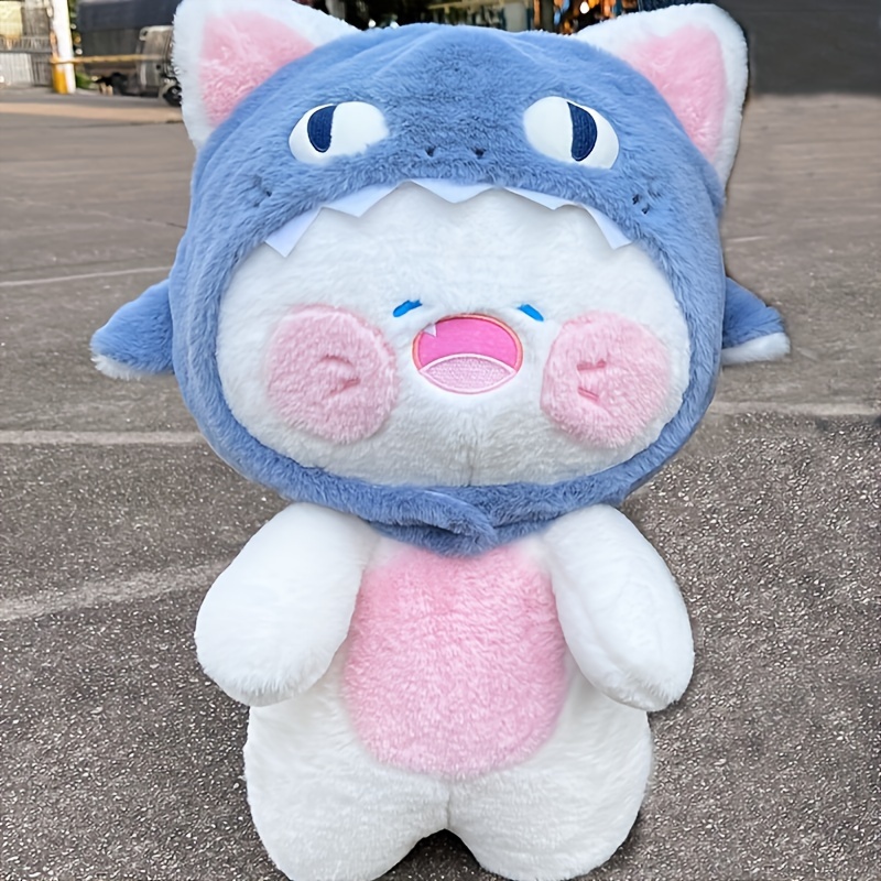 Mofusand Anime Tempura Fried Shrimp Shark Cat Plush Doll Pillow