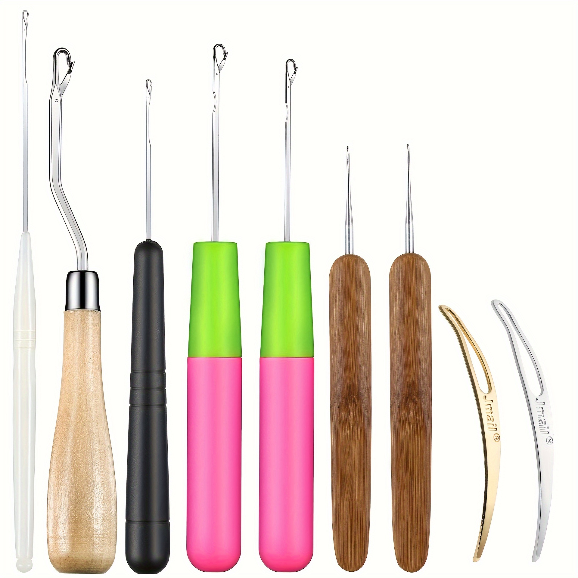 4 agujas para el cabello, agujas de ganchillo de metal de  precisión, agujas de tejer de ganchillo con asas suaves, 0.039 in, 0.049  in, 0.059 in, 0.069 in, 4 colores : Arte y Manualidades