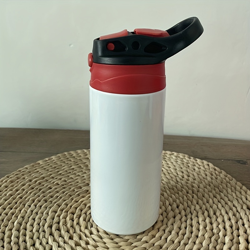 12oz Sublimation Straight Sippy Cup Flip Top Kids Bottle Stainless