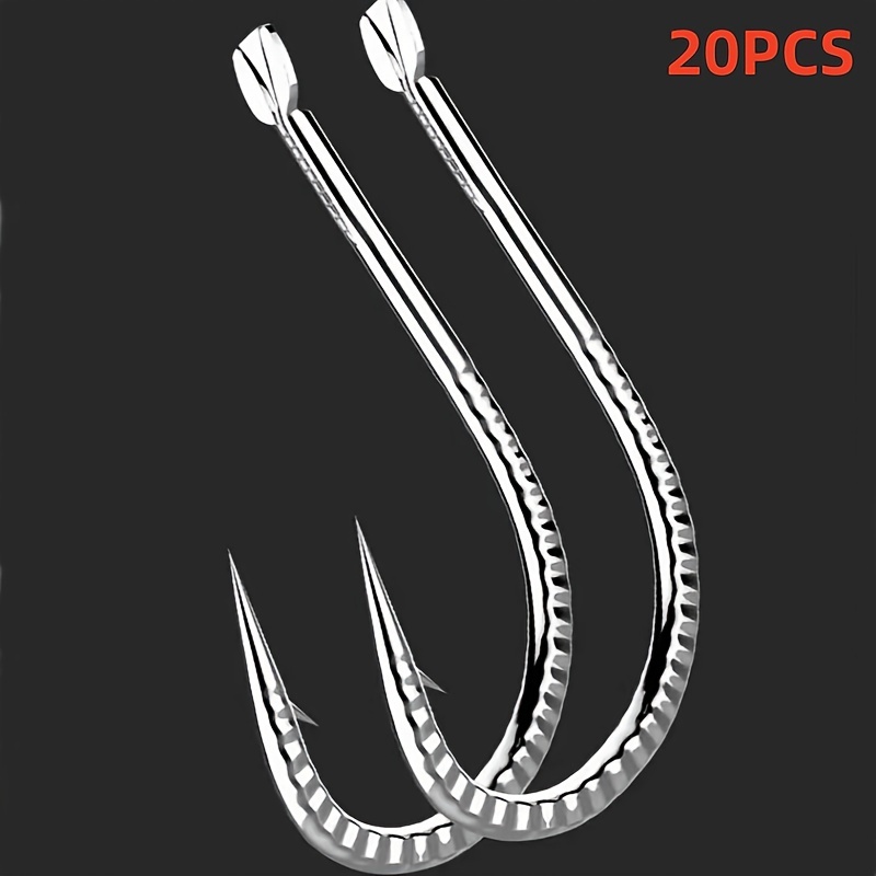 20pcs Lure Fishing Hooks Reinforced Sharp Wide Gap Soft Worm