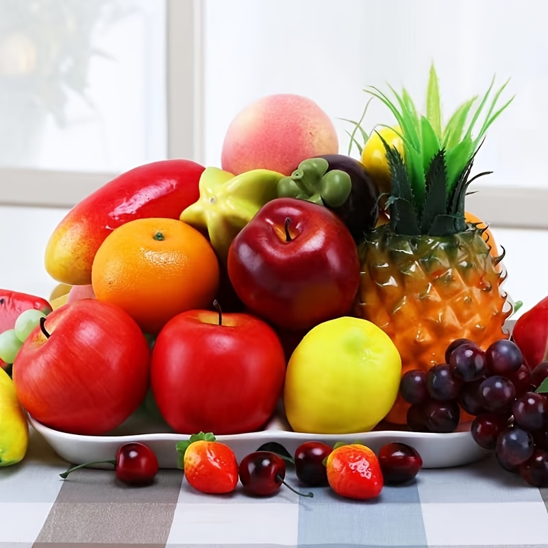 Simulated Models Fake Fruit And Vegetable Red - Temu