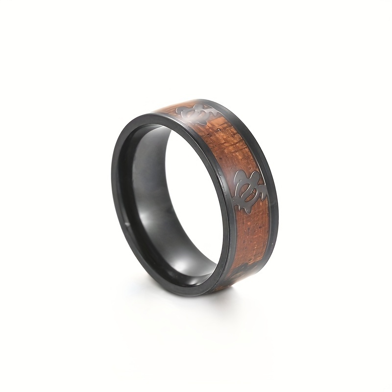 Bague homme bois online titane