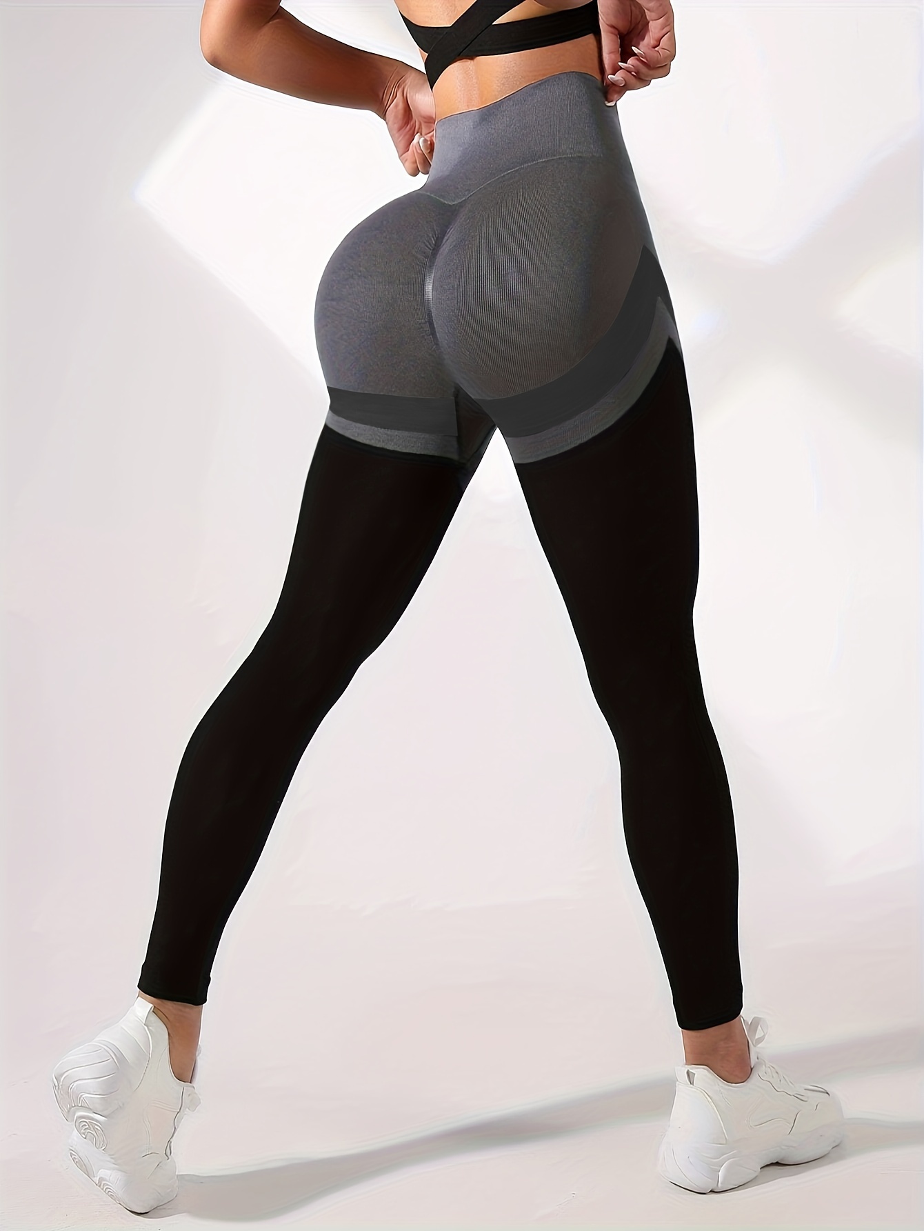 Solid Color Seamless Leggings High waisted Butt Lifting Yoga - Temu