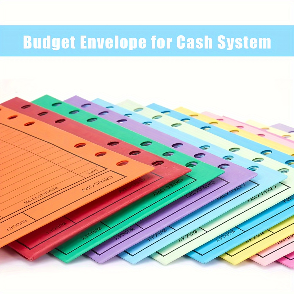 ABC life Sobres de efectivo de plástico para sistema de presupuesto, sobres  de dinero para presupuestos y ahorros, paquete de 12 unidades de colores