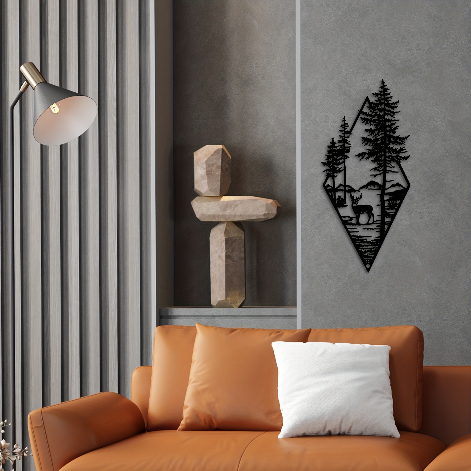 Metal Deer Wall Art Forest Deer Wall Decor Metal Mountain Temu