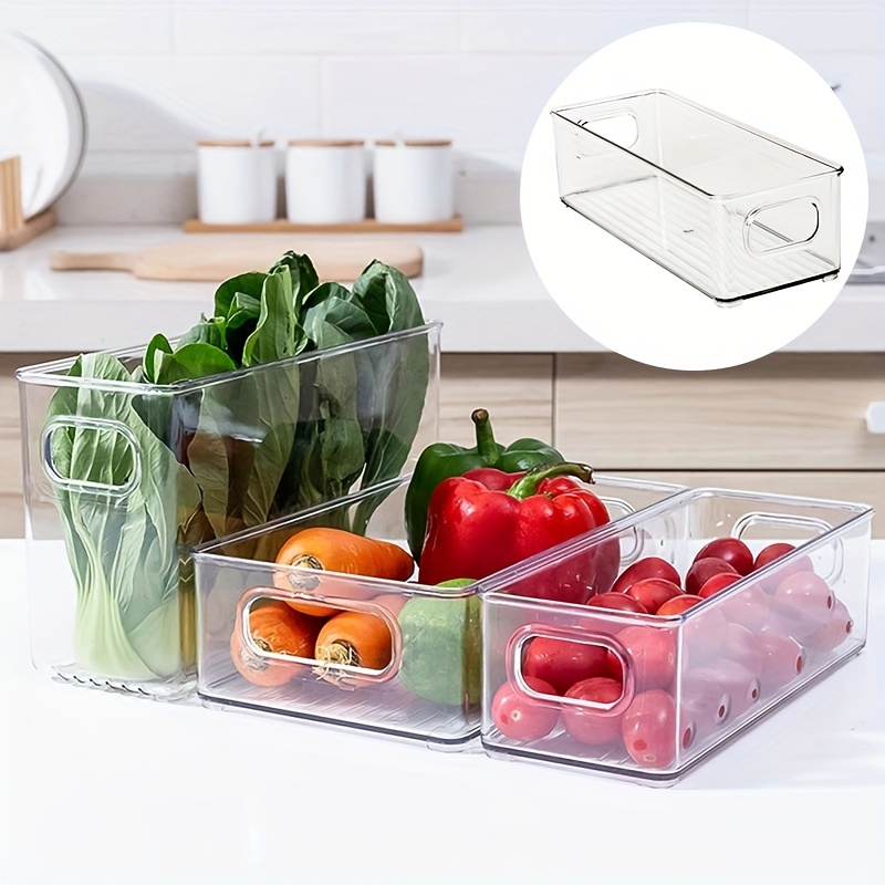 Food Grade Refrigerator Storage Box With Grids - Fresh-keeping Container  For Fruits, Vegetables, Meat, Eggs, Ginger, Garlic, And More - Kitchen  Utensil For Organized And Convenient Food Storage - Temu