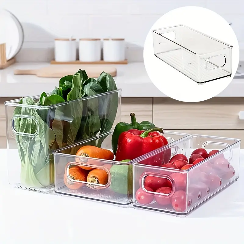 Portable Refrigerator Storage Box Stackable Kitchen Fruit - Temu