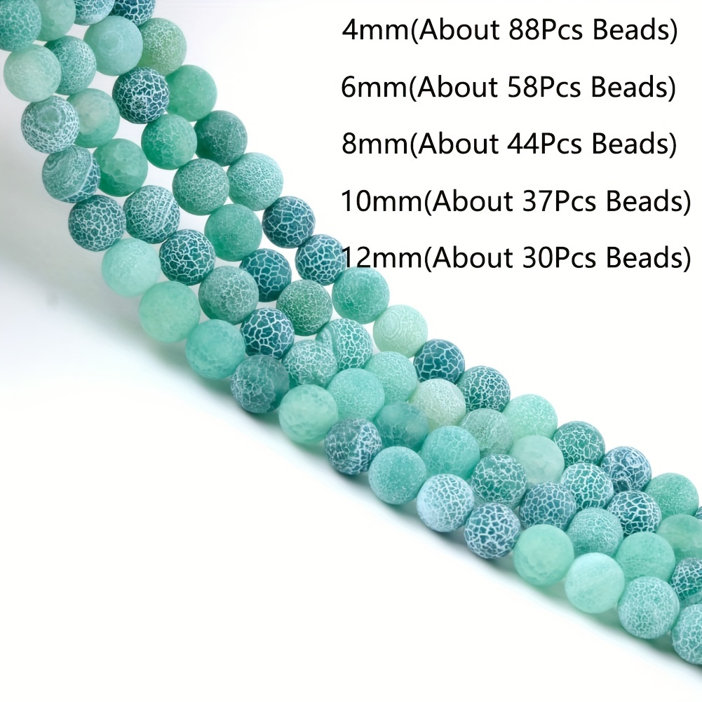 Natural Stone Round 4mm 6mm 8mm 10mm 12mm Loose Gemstone Beads For DIY  Bracelet