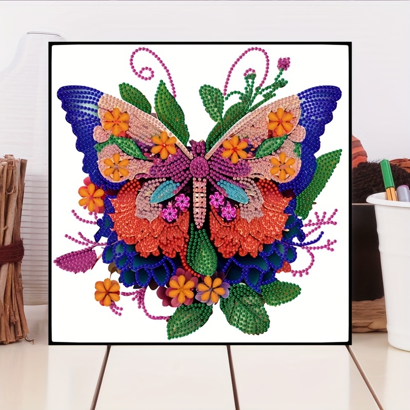 Diy 5d Artificial Diamond Painting Kit Multi color Butterfly