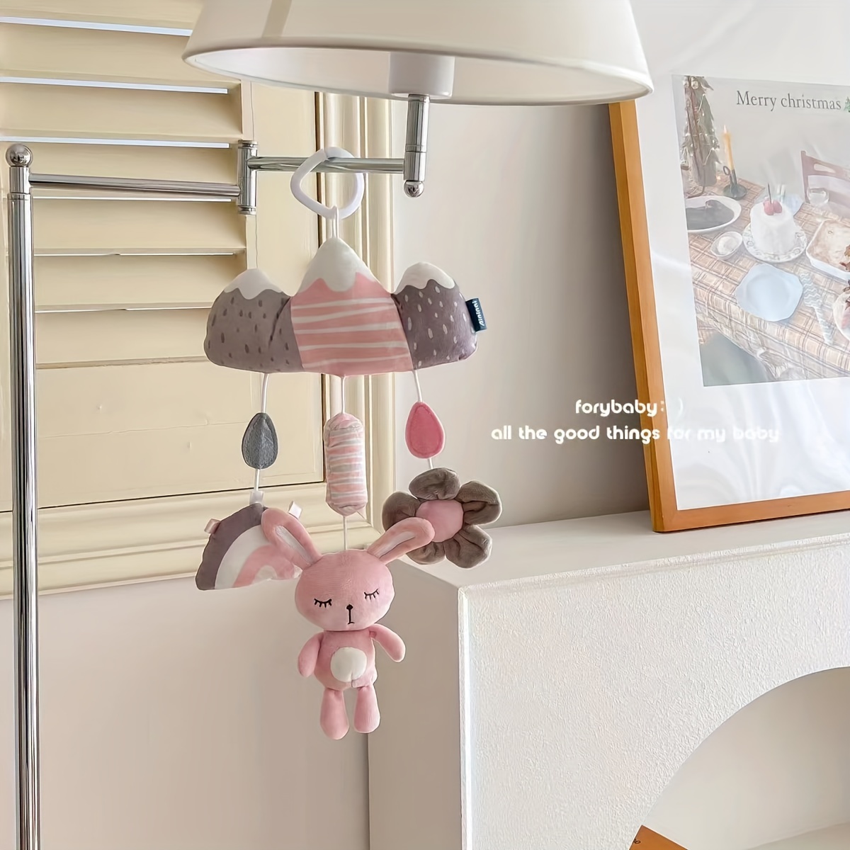 Nordic Style Nursery Crib Mobile, Hanging Baby Crib Rattles Cot Rotating  Mobile