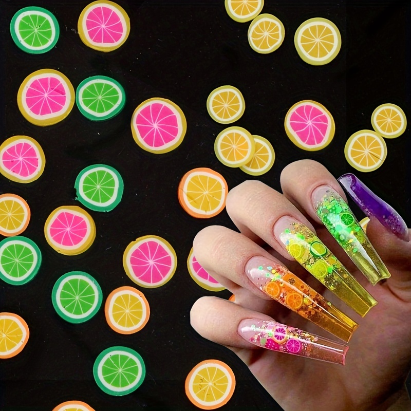 Colorful 24-color Fruit Nail Art Kit - Polymer Clay For Diy Crafts