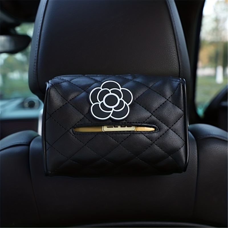 Car Tissue Box Camellia Car Paper Bag Car Hanging Buckle Sun Visor Paper  Drawer - Automotive - Temu