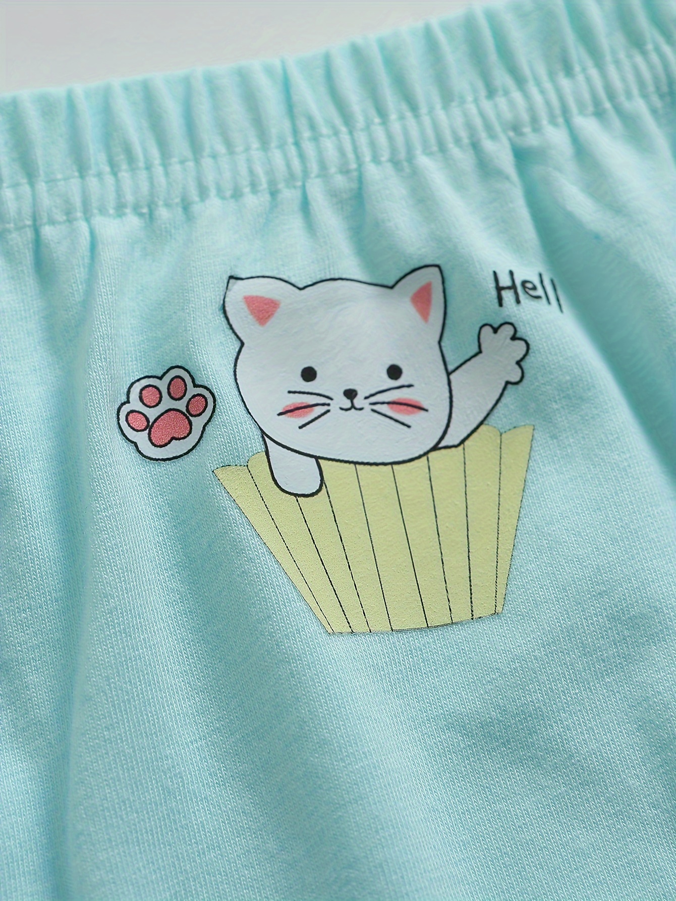 Kawaii Cute Cartoon Cat Kitten Kitty 95% Cotton Panty Women's Underwear  Size S-M
