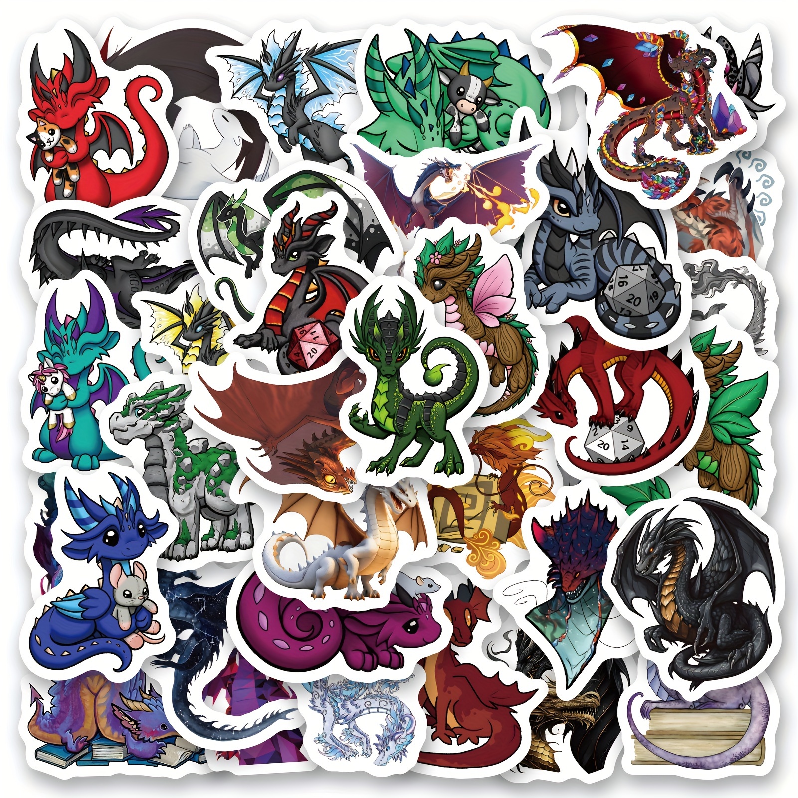  50pcs Dungeons and Dragons Stickers Aesthetic Vinyl Stickers  for Teen Laptop,Cool Classic Trendy Game D&D Waterproof Stickers for Water  Bottle Skateboard Bumper Computer Phone : Electronics