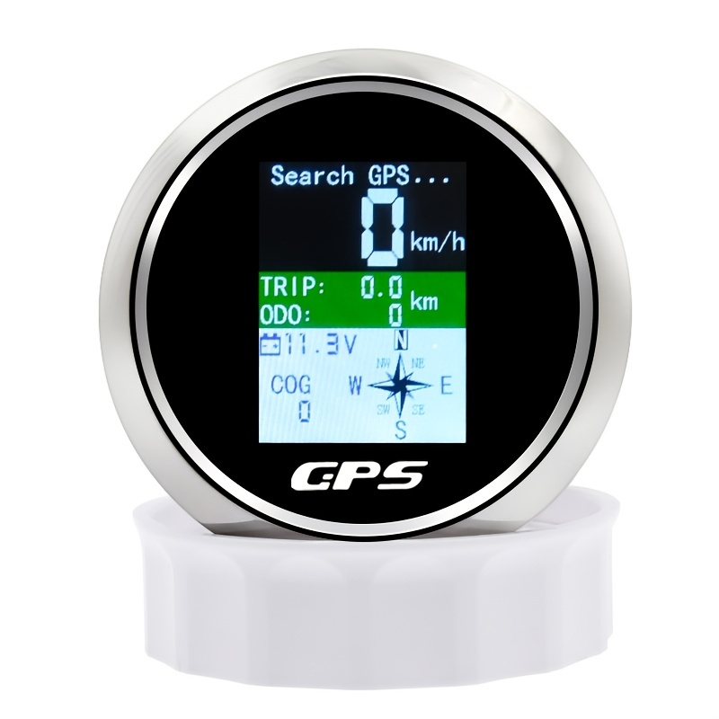 Compteur de vitesse GPS numérique universel 85mm Odomètre 0-999 nœuds km /  h mph 12V / 24V avec rétro-éclairage pour voiture bateau moto yacht bateau