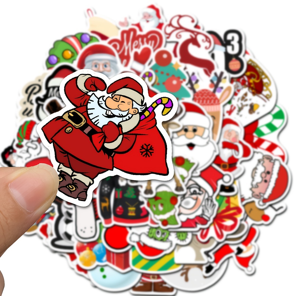 100 Stück Weihnachtsaufkleber Super Süße  Cartoon-Urlaubsparty-Geschenkdekoration Wasserdichte Weihnachtsaufkleber -  Temu Switzerland