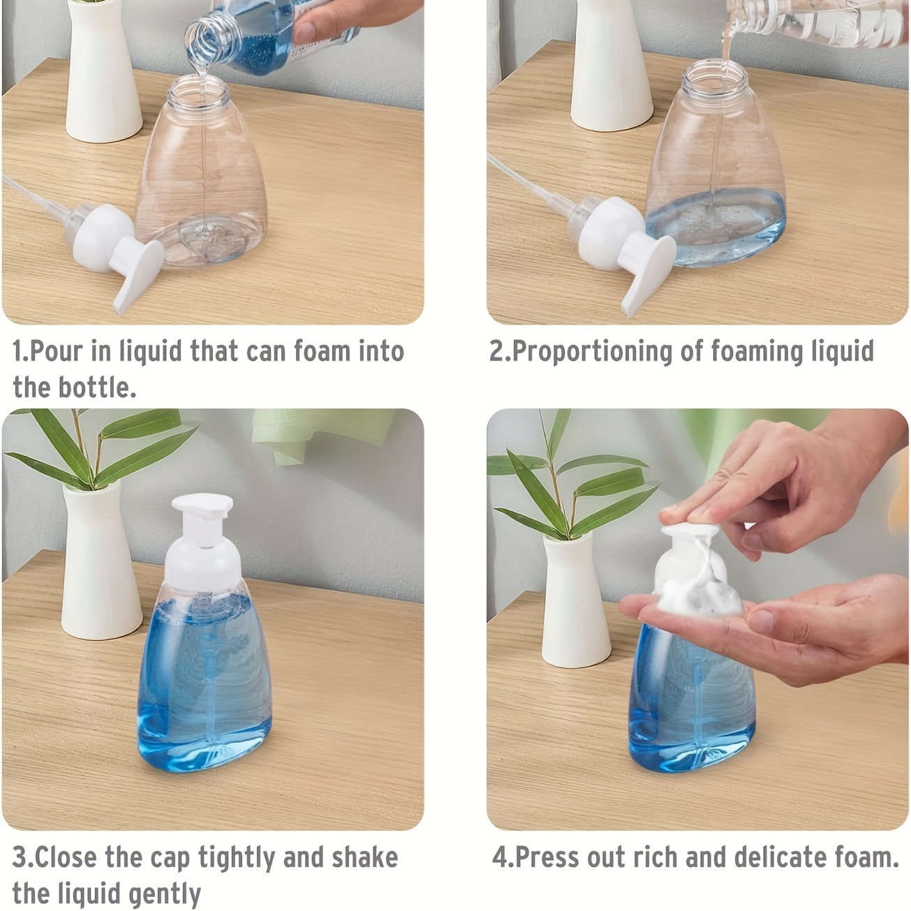 Transparent Empty Soap Foaming Bottle Mousse Foam Bottle - Temu