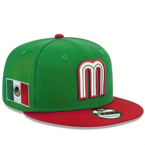 world baseball classic mexico new era 9fifty fitted hat adjustable snapback trucker hat flatbrim snapback cap suitable for head circumference 20 45 24 4 inch