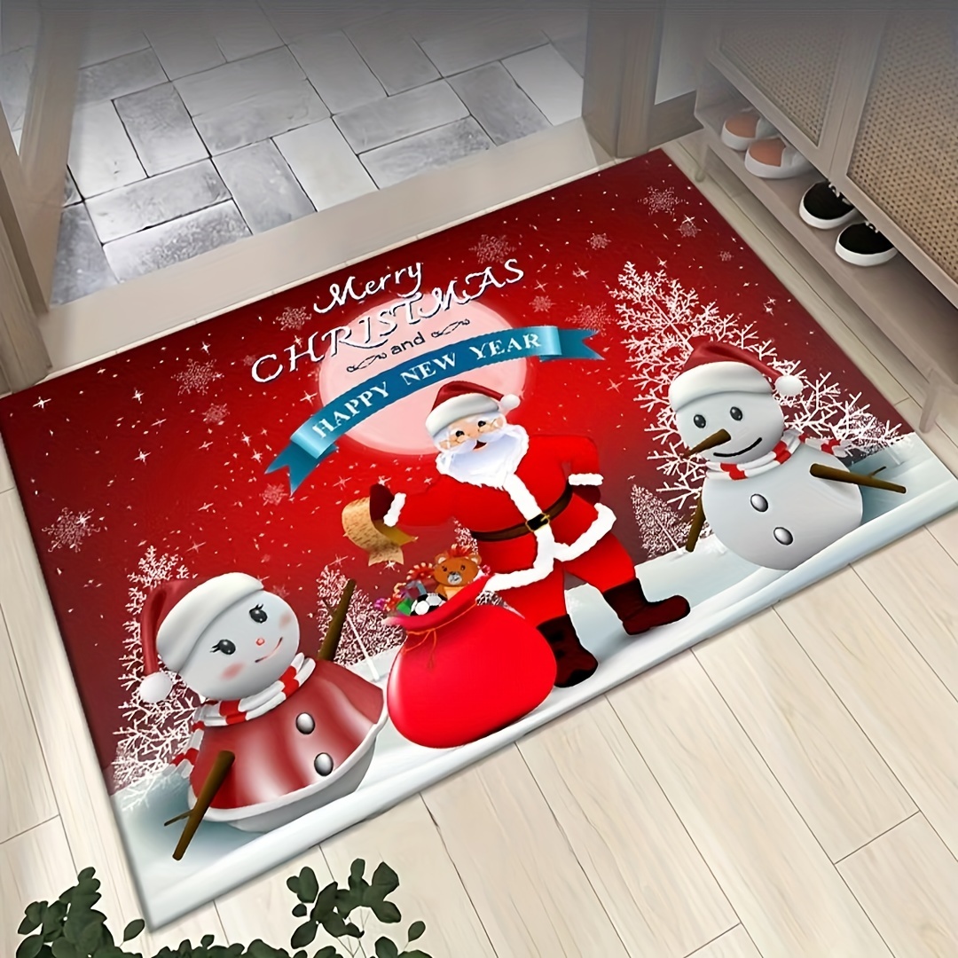 Santa Claus Print Carpet for Living Room Area Rugs Christmas Decor Anti-slip  Washable Bedroom Bedside Floor Mat Carpets Doormat – the best products in  the Joom Geek online store