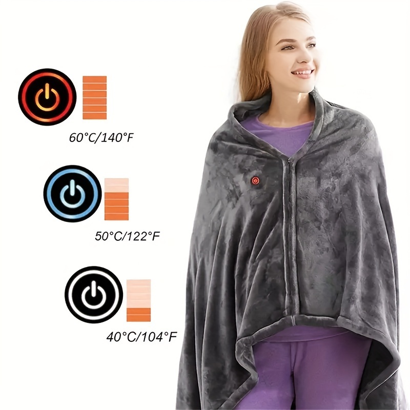Fleece Electric Heated Blanket Wearable Portable Heated Blanket