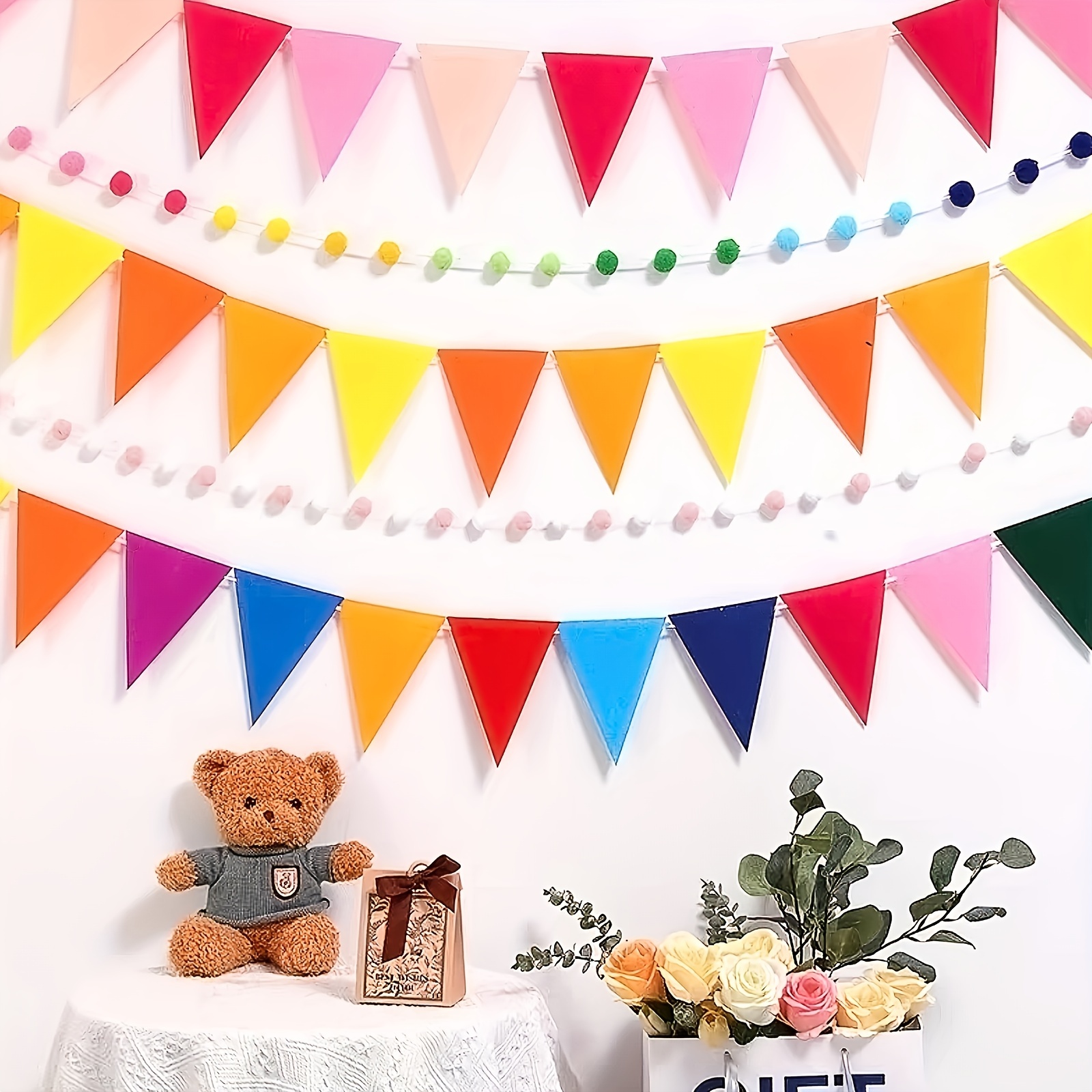 Pennant Banner String Bunting Flags Birthday Party Grand - Temu