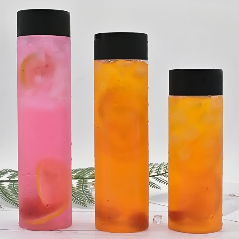 4pcs 4oz Reusable Mini Plastic Juice Bottles with Caps - Portable Clear  Drink Containers for Juice, Water, Milk, and More - Bulk Beverage Storage  and