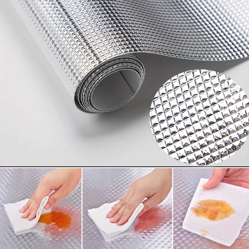 1pc Clear Drawer Grease Pad,Non Adhesive Shelf Liners For Kitchen Cabinets,  Waterproof Drawer Liners For Kitchen, Non-Slip Cabinet Liner For Kitchen