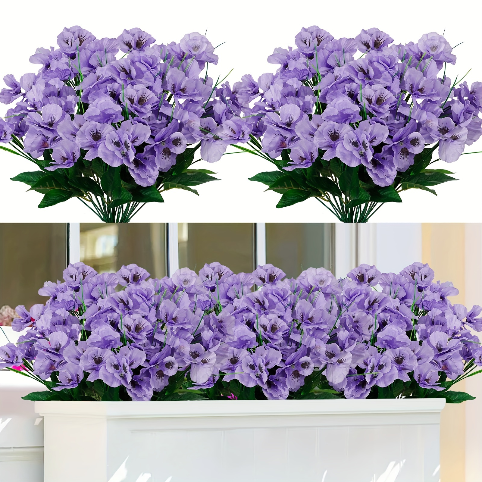 Artificial Flowers Pansy Fake Flowers Pansy Faux Small Wild - Temu