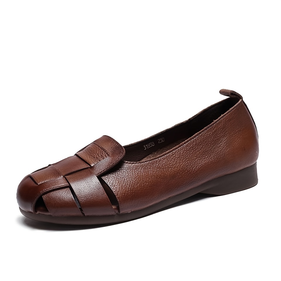 Women's Closed Toe Flat Loafers Lightweight Slip on Shoes